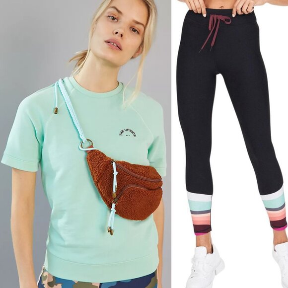 The Upside Women's Mia Graphic Top & Sunset Dance Midi Pant Leggings Set - Picture 1 of 11